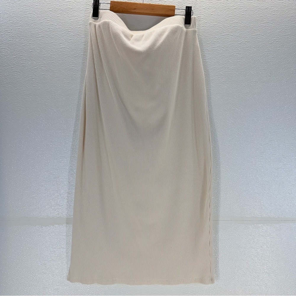 Isabel Maternity XS Ribbed Knit Top &‎ Midi Skirt Set Cream Nursing Friendly - Picture 7 of 17